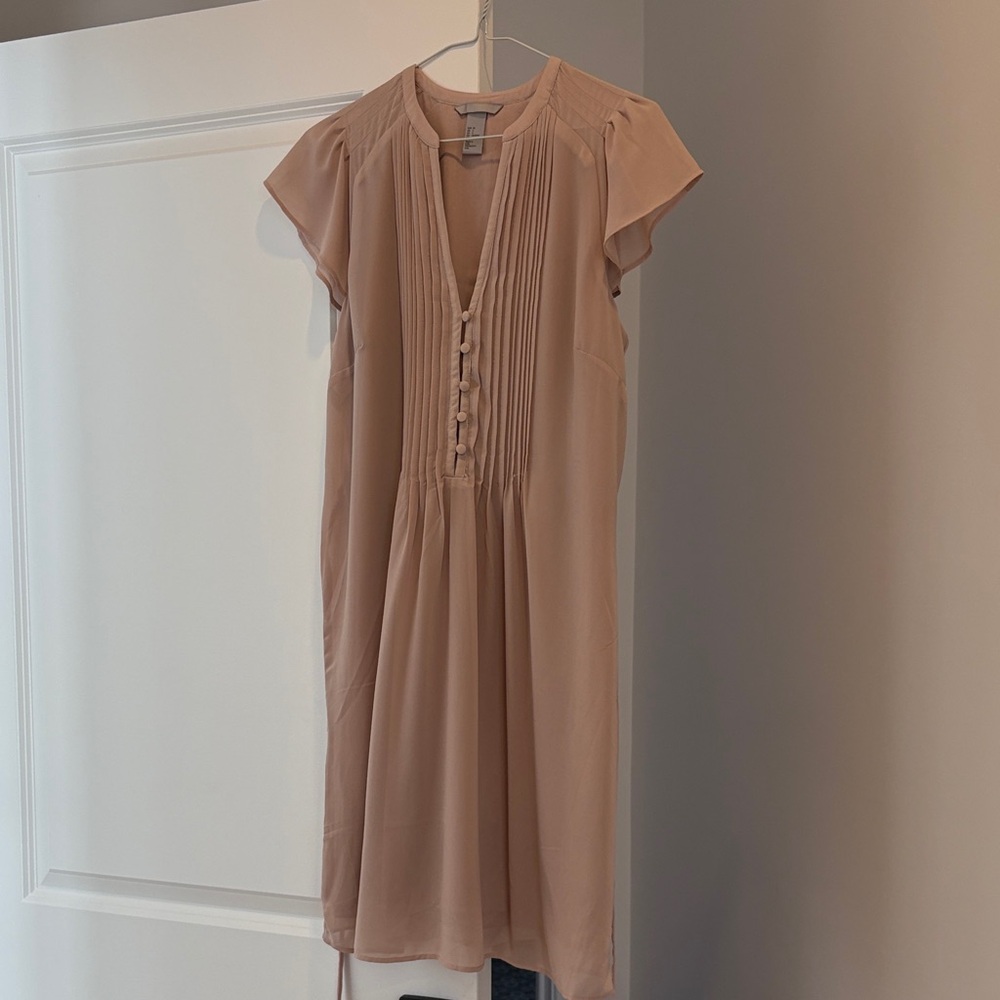 H&M Dusty Pink Buttoned Dress